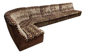 Vintage Modular Lounge Sofa, 1970s, Set of 7