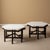 Ficks Reed Pair of Ficks Reed Dark Rattan and White Hexagon Side Tables 1950s For Sale - Image 4 of 12