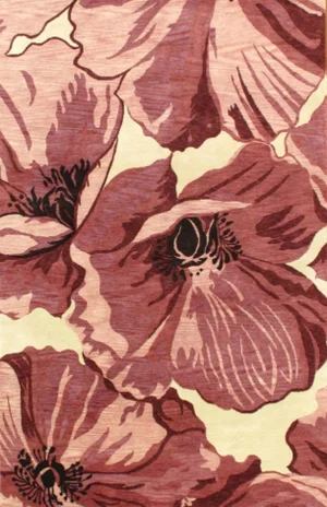 Rose Color Fine Hand Knotted Modern Rug 5' X 8'