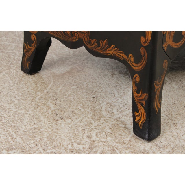 Maitland Smith Louis XV Style Black & Gold Commode Chest For Sale - Image 13 of 16