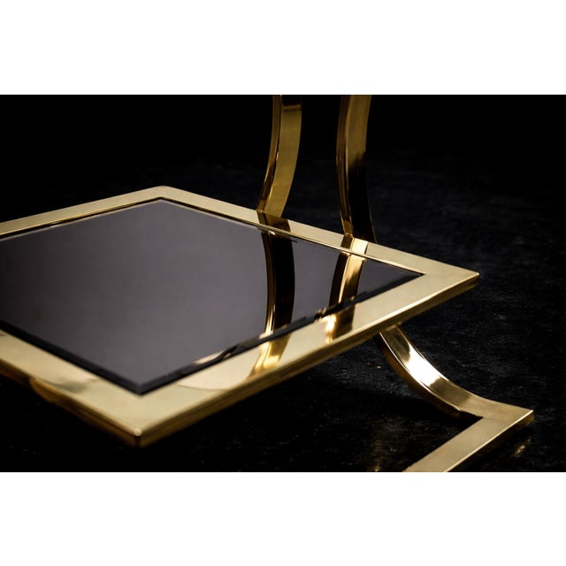 Gold Mid-Century Italian Modern Glass Coffee Tables, 1960s, Set of 2 For Sale - Image 8 of 18