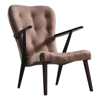 Vintage Danish Lounge Chair by Henry Schubell, 1950s For Sale