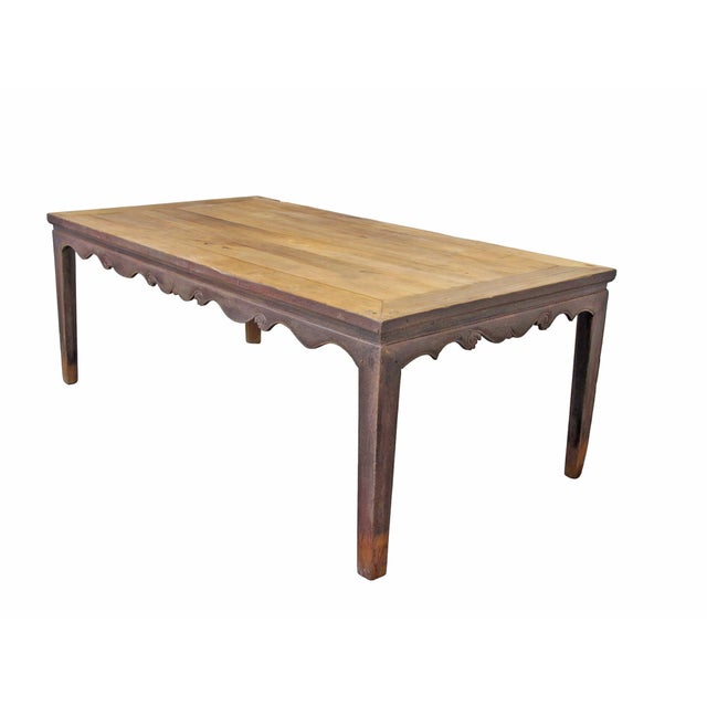 Chinese Antique Elm 82" Long Dining Table For Sale - Image 3 of 11