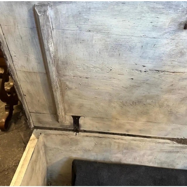 Late 19th Century Black and White Lacquered Wood Florentine Blanket Chest For Sale - Image 12 of 15