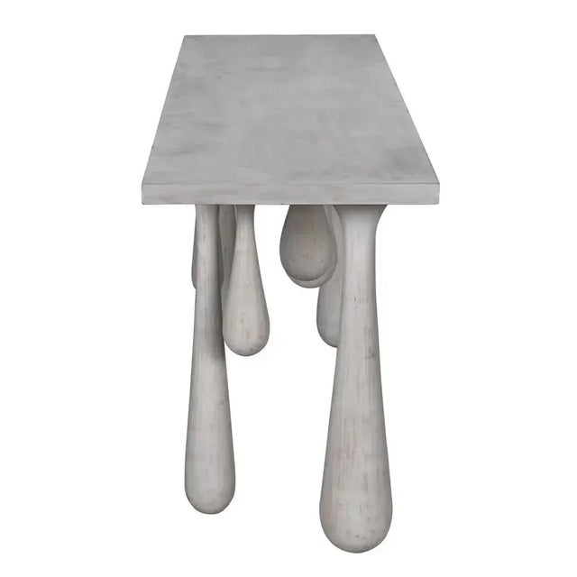 Not Yet Made - Made To Order NOIR Drop Console, White Wash For Sale - Image 5 of 5
