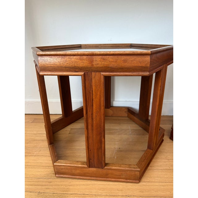 Brown Vintage John Keal for Brown Saltman Hexagon Side Tables For Sale - Image 8 of 15