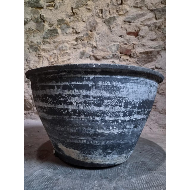 Antique French Rustic Terracotta Wash Trough, Auvergne, 19th Century For Sale - Image 4 of 18
