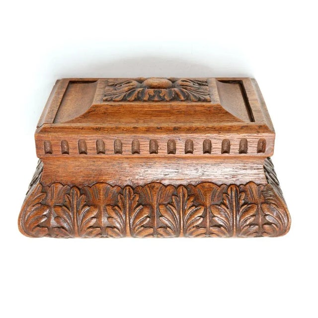 19th Century Dutch Oak Decorative Box For Sale - Image 6 of 12