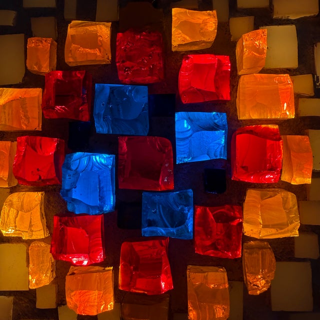 Brutalist Wall Lamp Glass in Resin, Germany, 1970s, Set of 2 For Sale - Image 17 of 18