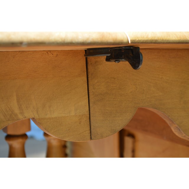 Wood Vintage Watertown Slide Mid Century Maple Wood Extending Drop Leaf Dining Table W/ 3 Leaves For Sale - Image 7 of 15