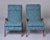 Mid Century Italian Chairs With New Teal Tweed Upholstery - Pair For Sale In Detroit - Image 6 of 13
