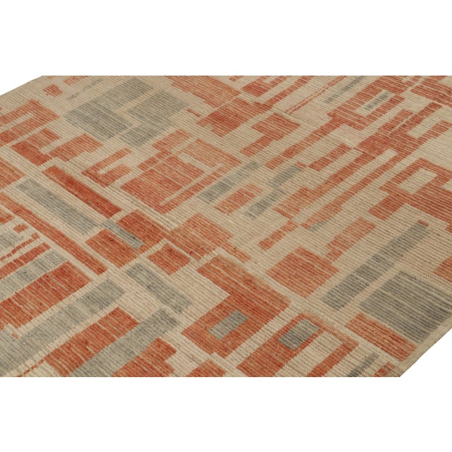 Rug & Kilim Rug & Kilim’s Modern Rug with Beige-brown Geometric Patterns - 14x20 For Sale - Image 4 of 7