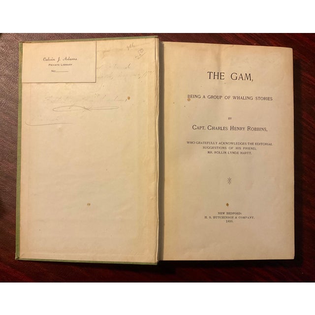 American Antique Book With Whaling Stories, "The Cam", Circa 1899 by Captaun Charles Henry Robbins For Sale - Image 3 of 9