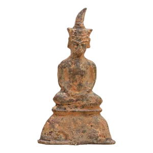 Antique Miniature Patinated Burmese Buddha