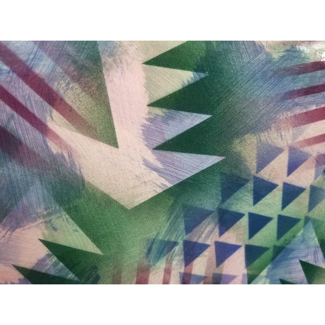 Late 20th Century Geometric Ceramic Vase For Sale - Image 5 of 6