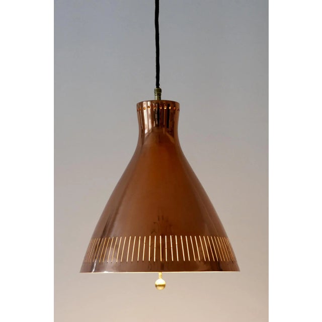 Copper Scandinavian Copper Pendant Lamp, 1960s For Sale - Image 8 of 17