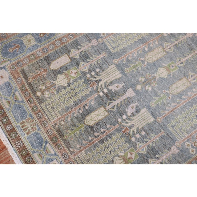 Zabihi Collection Weeping Willow Tree Antique Persian Malayer Rug - 4'11" x 8'5" For Sale - Image 4 of 10