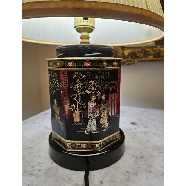 Mid 20th Century Mid 20th Century English Tin Tea Container Lamp Attributed to Fredrick Cooper For Sale - Image 5 of 12