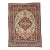 Antique Persian Lavar Kerman Oriental Carpet, Handmade, White, Navy, Jewel Tone For Sale