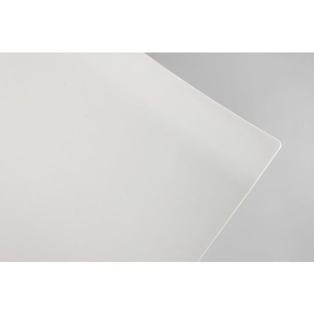 Metal Mid-Century White Chair with Metal Frame and Plastic Seat, Belgium For Sale - Image 7 of 12