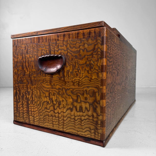 Japanese Wooden Hibachi Tea Cabinet with Drawers, 1920s For Sale - Image 12 of 14
