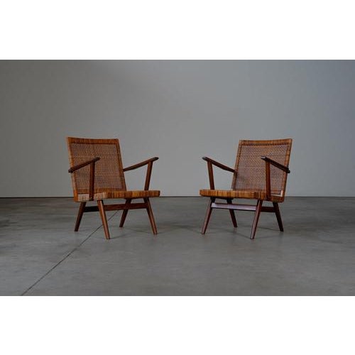 Dutch Teak and Webbing Chairs, 1950s, Set of 2 For Sale - Image 3 of 17