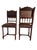 Late 18th Century Antique 19th Century French Henry II Style Walnut Dining/Side/Accent Chairs With Suede Upholstery - Set of 2 For Sale - Image 5 of 11