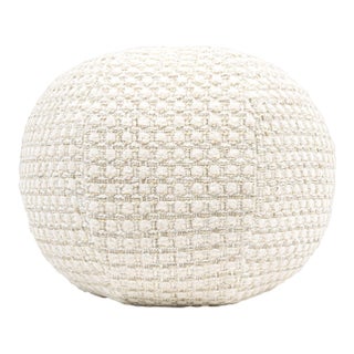 The House Of Scalamandré Heatherton Circle Pillow In Swan For Sale