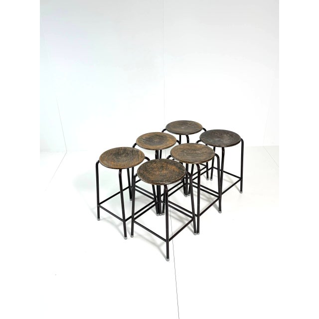 Vintage Industrial Bar Stool by Schmitz For Sale - Image 5 of 16
