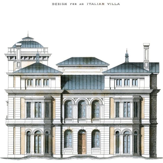 Design for an Italian Residence Linen Architecture Pillow For Sale - Image 4 of 4