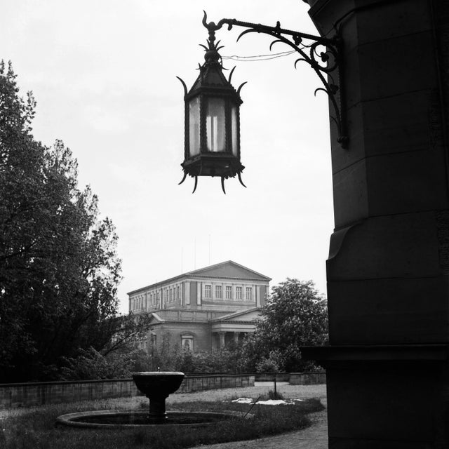 1930s Darmstadt Theatre with Lantern in Front, Germany, 1938, Printed 2021 For Sale - Image 5 of 5