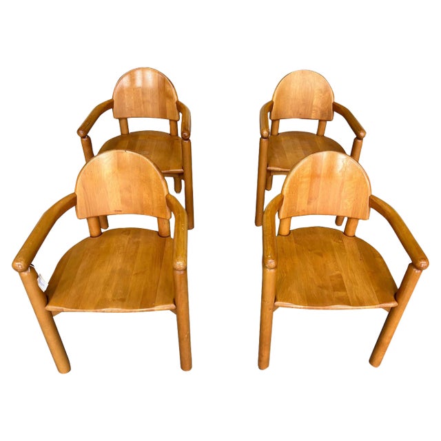 Set of Four 1980s Danish Dining Chairs by Rainer Daumiller For Sale