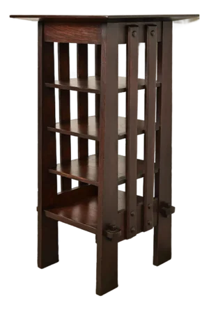 Stickley Brothers Style Antique Mission Oak Arts & Crafts Bookstand or Magazine Rack, Newly Refinished