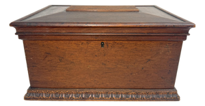 Quality Antique 19th Century Handmade Mahogany Wood Wooden Jewelry Sewing Box