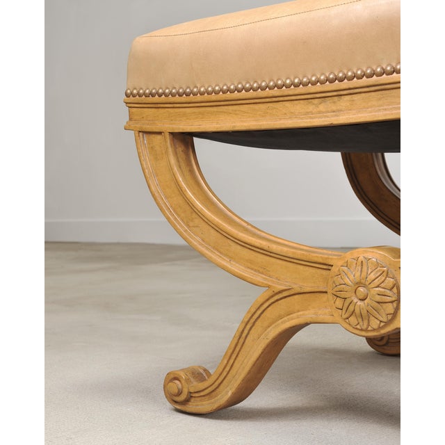 Pair of Michael Taylor Neoclassical Curule d'Orsay Ottoman Benches For Sale - Image 15 of 18