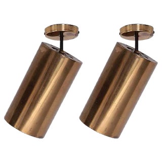 Large French Wall Lights in Brass from Parscot, 1950s, Set of 2 For Sale