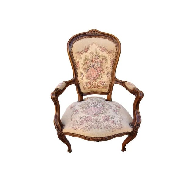 Vintage Floral Sofa and 2 Armchairs, 1930s, Set of 3 For Sale - Image 9 of 9