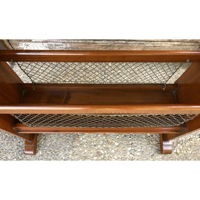 Brown English Library Bookstand of Walnut from the Edwardian Era For Sale - Image 8 of 13