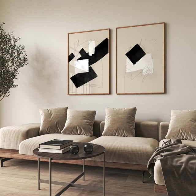 Contemporary Minimalist Abstract Giclee Prints - A Pair For Sale - Image 4 of 4