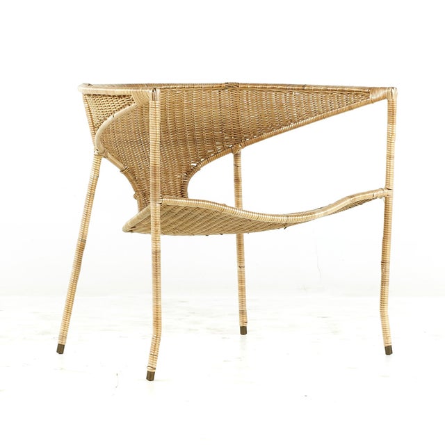 Francis Mair Mid Century Wicker Chair Chairish