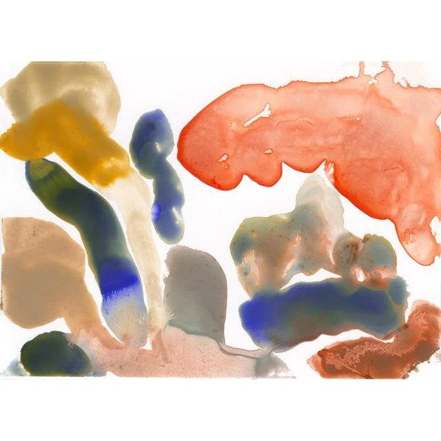 "Alchemy" Colorful Organic Abstract Pigment Print - 60" X 40" For Sale