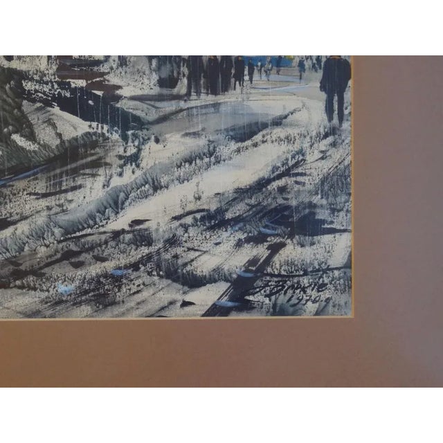 Modern Janis Brekte, City, 1970, Watercolor on Paper For Sale - Image 3 of 4