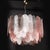 Modernist Round 3-Tier Hand-Blown Murano Glass Chandelier W/ Oval Reeded Shades For Sale - Image 13 of 18