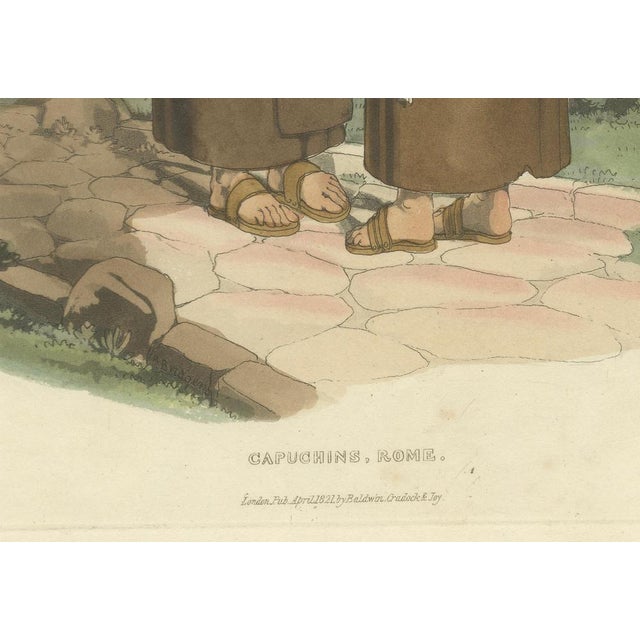 Capuchin Monks and Roman Serenity, 1820, Paper For Sale - Image 4 of 10