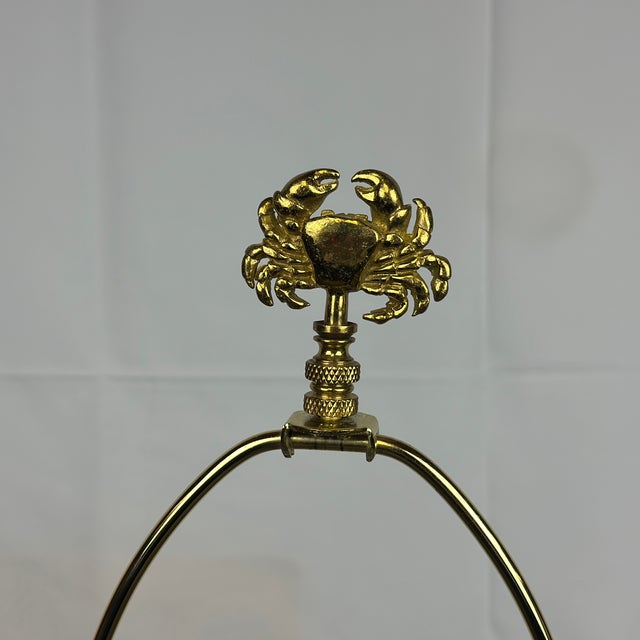 Contemporary Chelsea House Inc. French Style Table Lamp With Brass Crab Finial For Sale - Image 3 of 12