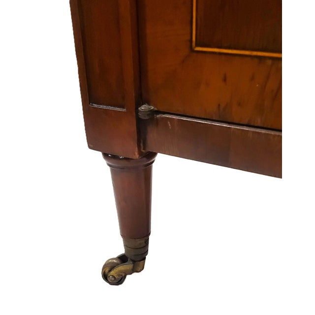 Vintage American Mahogany Double Door Two Tier Sofa End Table Cabinet For Sale - Image 13 of 14