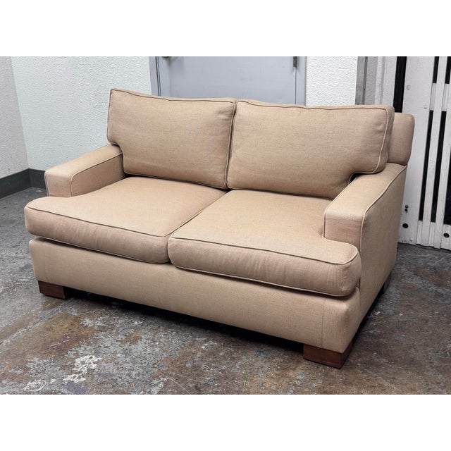 Tan Village Square Apartment Sofa For Sale - Image 8 of 12
