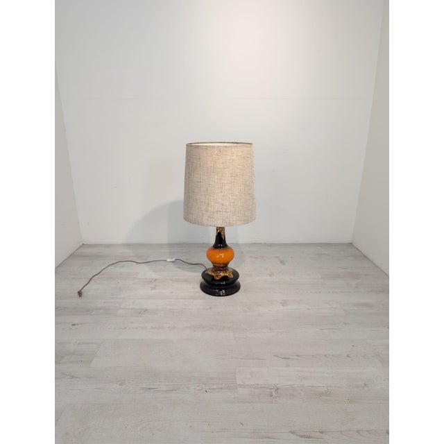 Fat Lava Ceramic Table Lamp, 1970s For Sale - Image 3 of 12