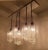 Metal Mid Century Modern Flush Mount Chandelier 1980s For Sale - Image 7 of 12