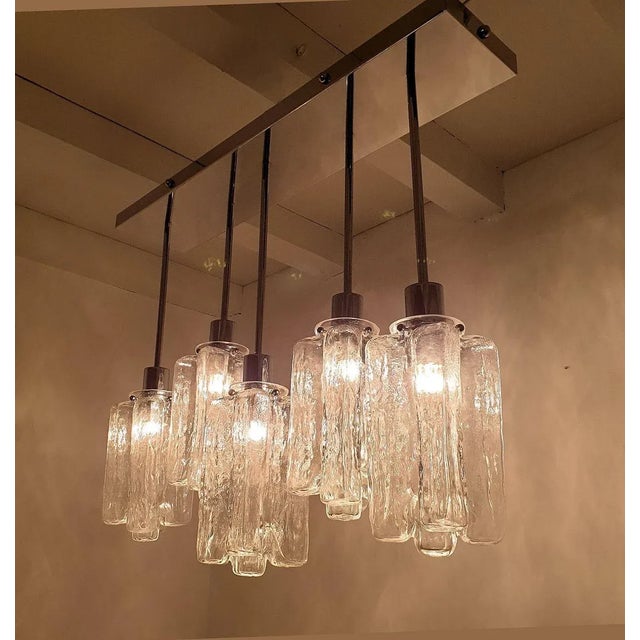 Metal Mid Century Modern Flush Mount Chandelier For Sale - Image 7 of 12